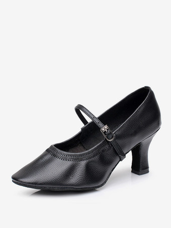 negro Zapatos de baile de salón para mujer con tacón de cachorro