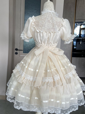 スイートロリータドレス ポリエステル半袖 スイートロリータドレス