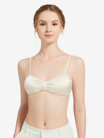 アイボリー ブラジャー ブラック シック デイリー カジュアル ランジェリー