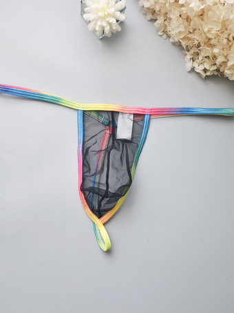 ブラック 男性用セクシーパンティー ホワイト メンズランジェリー