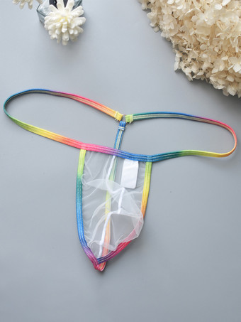 ホワイト 男性用セクシーパンティー ホワイト メンズランジェリー