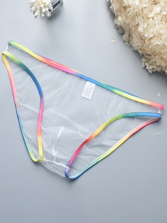 ホワイト 男性用セクシーパンティー ホワイト 透明 メンズランジェリー