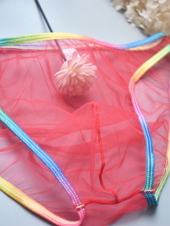 男性用セクシーパンティー ホワイト 透明 メンズランジェリー