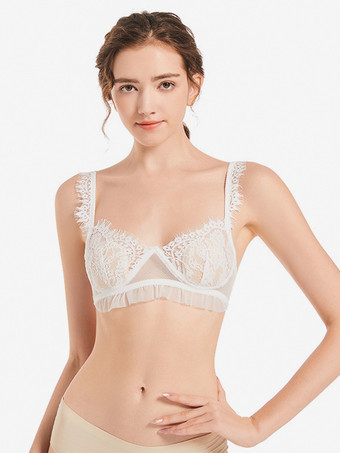 ホワイト ブラ エクリュ ホワイト デイリー カジュアル シック レース ランジェリー