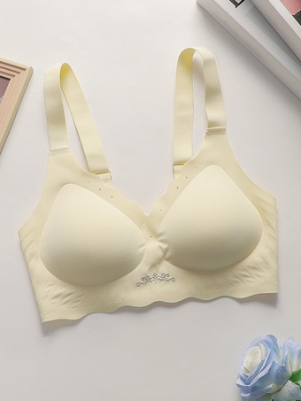 アプリコットライトスカイブルーのシックなデイリーカジュアルランジェリーブラ