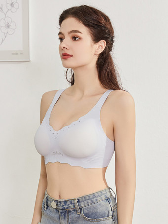 ライトスカイブルーのシックなデイリーカジュアルランジェリーブラ