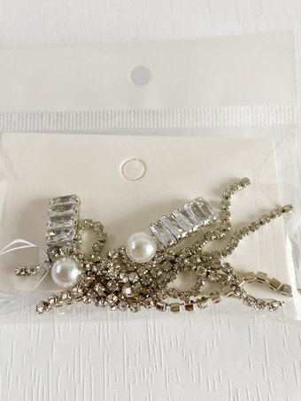 ウェディングイヤリング ダイヤモンド メタルピアス ウェディングジュエリー