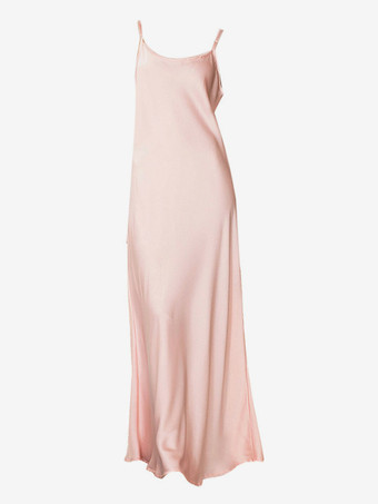 ロングナイトガウン ブラック ストレッチ エレガント 大人用ランジェリー