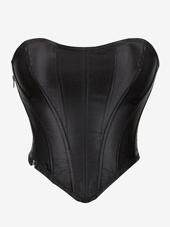 コルセット ブラック ポリエステル レースアップ レースアップ 室内用 シック ランジェリー