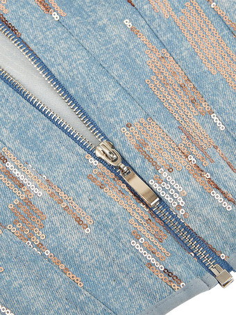 コルセット ライトスカイブルー ビスチェトップ レースアップ デート シック ランジェリー