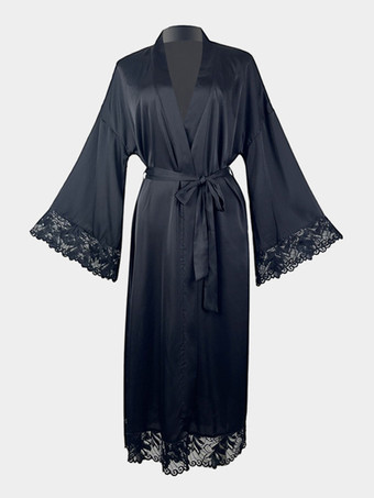 レースシルクローブ オーバーサイズランジェリー スリープガウン