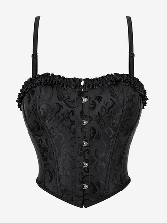 Bustier Top Corsets Noir Chic Rencontres Dentelle Lingerie