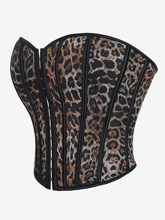 Bustier Top Korsett Schwarz Schick Party Schnürung Dessous