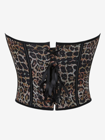 Bustier Top Korsett Schwarz Schick Party Schnürung Dessous