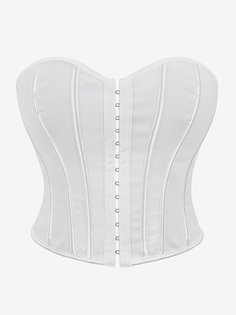 WeißBustier Top Korsett Schwarz Schick Party Schnürung Dessous