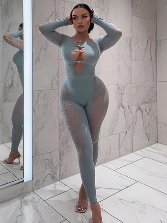 ピューターフィッシュネットメッシュランジェリーボディストッキングホワイトカットアウトナイロン1ピースストッキング