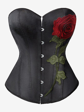 コルセット レッド エレガント ビスチェ マット サテン ストリートウェア 刺繍 レースアップ ランジェリー