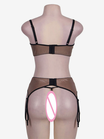 プラスサイズ ランジェリー レース シック 大人用 ブラ パンティ 3点セット