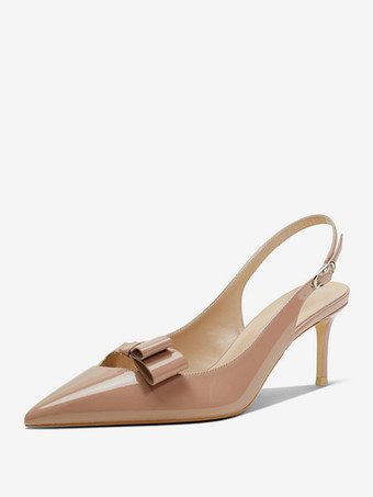 NudeWomen's Heel Sandals Pointed Toe Stiletto Heel Sandals PU Leather