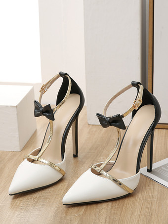 レディースヒールサンダル ポインテッドトゥ スティレットヒール PUレザーサンダル