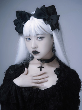 ブラック ゴシックロリータアクセサリー黒アクセサリーリボンその他