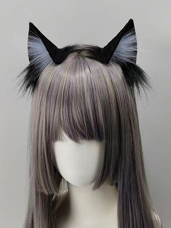 ライトスカイブルーゴシックロリータアクセサリー ブラックホワイトアクセサリー カラーブロック その他