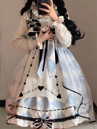 スイートロリータドレス ポリエステル ノースリーブ スイートジャンパー おとぎ話のロリータドレス