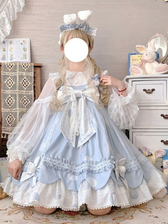 スイートロリータドレス ポリエステル ノースリーブ ジャンパー スイート 童話風 ロリータドレス