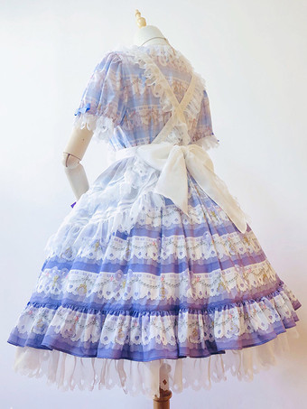 スイートロリータドレス ポリエステル 半袖 スイートドレス ロリータドレス