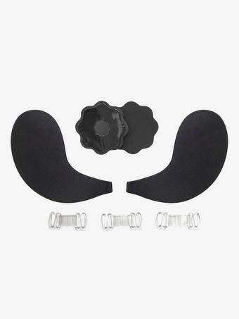 ブラック 女性用プッシュアップニップルカバーフロントクロージャーニッパー