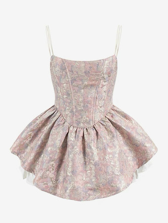 Sweet Lolita Dress Polyester Sleeveless Ruffles Sweet Lolita Dress