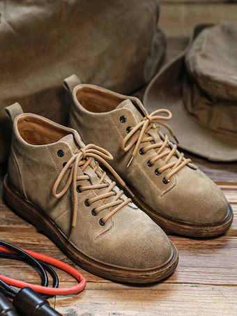 メンズシューズ ワークブーツ クラシック コーヒーブラウン レースアップ デビーシューズ