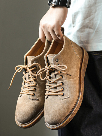 メンズシューズ ワークブーツ クラシック コーヒーブラウン レースアップ デビーシューズ