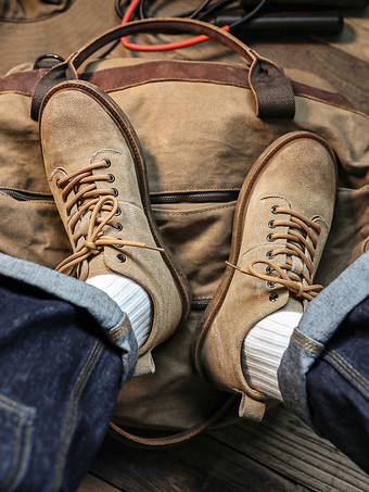 メンズシューズ ワークブーツ クラシック コーヒーブラウン レースアップ デビーシューズ