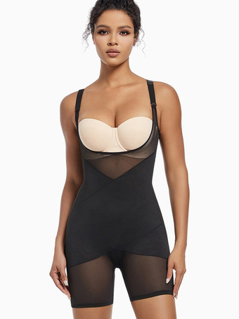 ブラック ランジェリー シェイプウェア ヌード Uネック スカルプティング スナッチド ウエスト