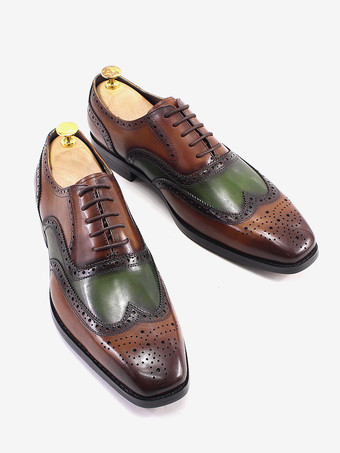 男性用ドレスシューズ 英国製オックスフォード ラウンドトゥ レースアップ 牛革 プロム ウェディングシューズ