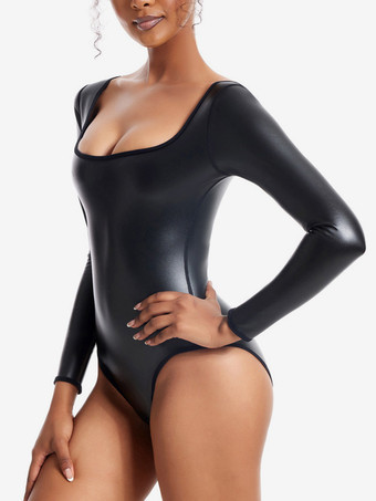 ランジェリー シェイプウェア ブラック 長袖 ボディシェイパー