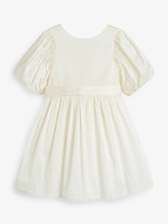 ウェディング フラワーガールドレス 特別な日のドレス ソフトピンク 半袖 リボン