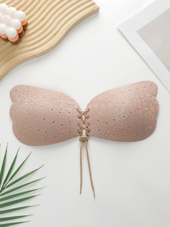 乳首カバー プッシュアップ レディース ニプレス ドローストリング 粘着性 自己接着 胸