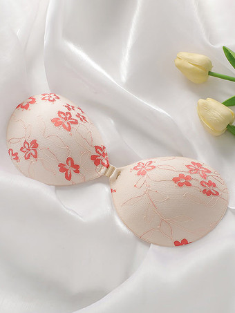 Sujetador push up con cierre frontal y encaje con estampado floral para mujer