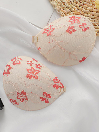 Sujetador push up con cierre frontal y encaje con estampado floral para mujer