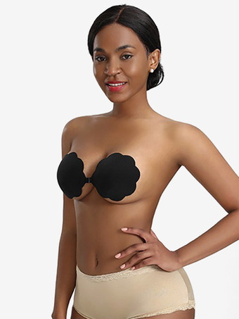 ブラック 女性用ニプレス 粘着ブラ バックレス ストラップレス ブラ プッシュアップ 見えない