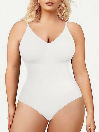 ホワイト ランジェリー シェイプウェア ブラック 1ピース ノースリーブ バックレス ヒップリフター