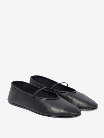 Bailarinas Mary Jane de punta redonda sin cordones para mujer