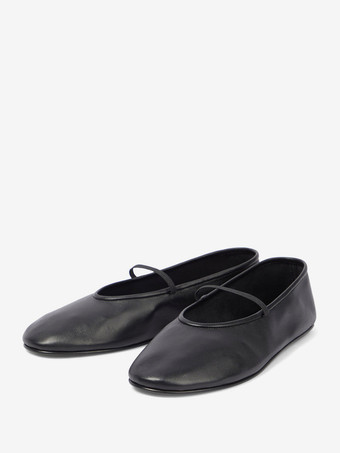 Negro de PUBailarinas Mary Jane de punta redonda sin cordones para mujer