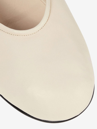 Bailarinas Mary Jane de punta redonda sin cordones para mujer