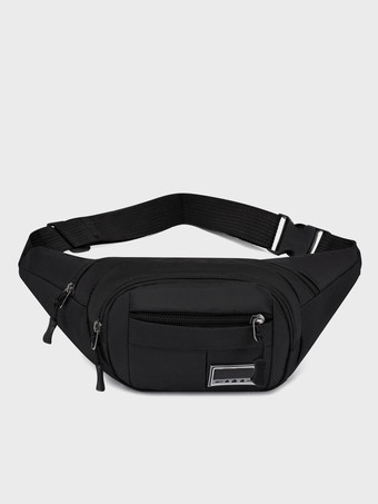 ブラック 調節可能なショルダーストラップ付きスポーツポーチウォレット