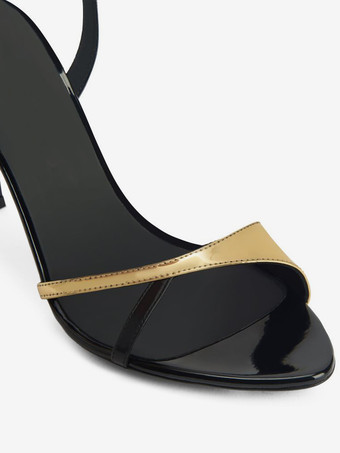 ハイヒール パーティーシューズ オープントゥ ストラップ スティレットヒール サンダル