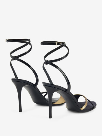 ハイヒール パーティーシューズ オープントゥ ストラップ スティレットヒール サンダル