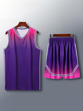 MoradoCamiseta de baloncesto 24/25 2 piezas unisex para niños y adultos ropa deportiva nombre y número personalizados regalo de Navidad